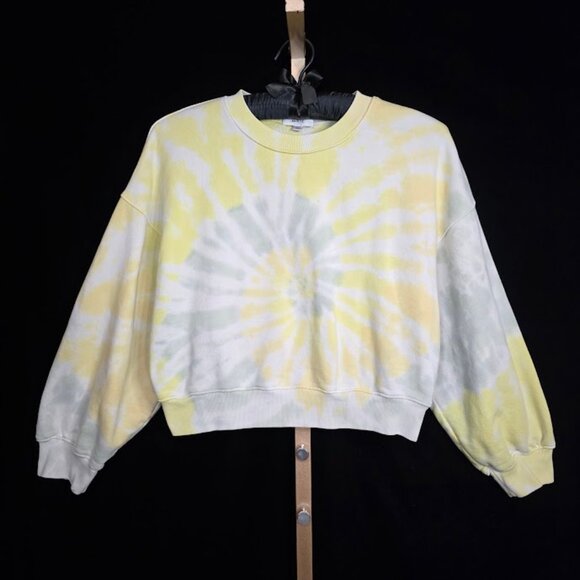 Agolde Tie Dye Balloon Sleeve Crew Neck Sweatshirt XS - Picture 1 of 9
